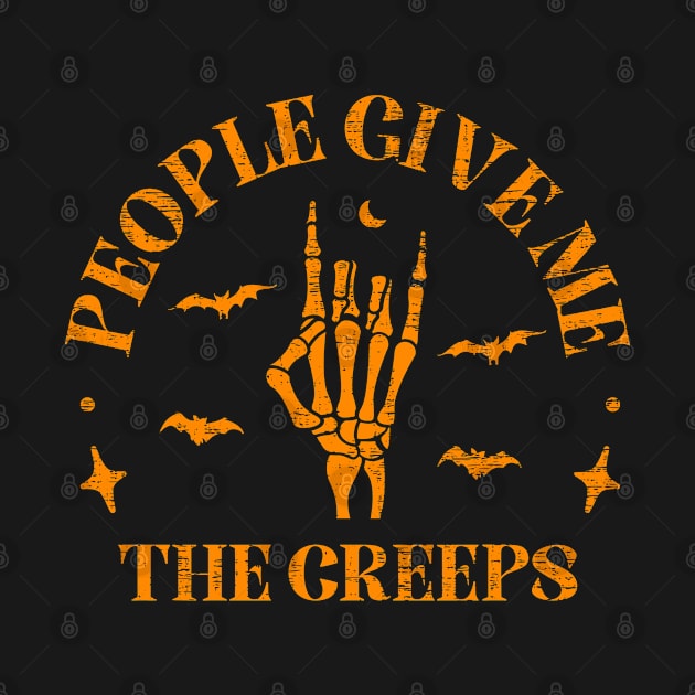 People Give Me The Creeps Skeleton Hand Halloween Costume by Arts-lf