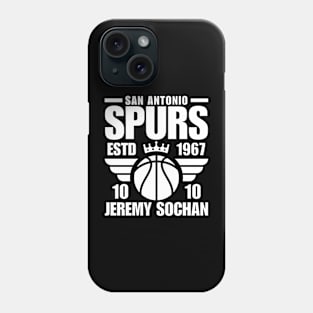 San Antonio Spurs Jeremy Sochan 10 Basketball Retro Phone Case