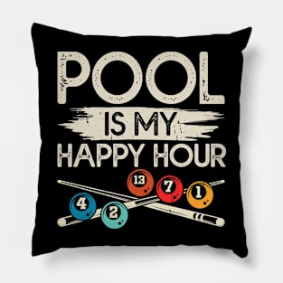 Pool Is My Happy Hour T shirt For Women T-Shirt Pillow