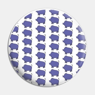 Very Peri Periwinkle Blue Pig Pattern Color of the Year 2022 Pin