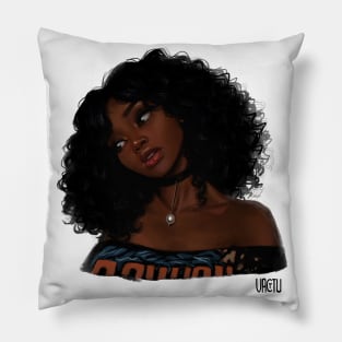 Dark Skin Girl Pillow