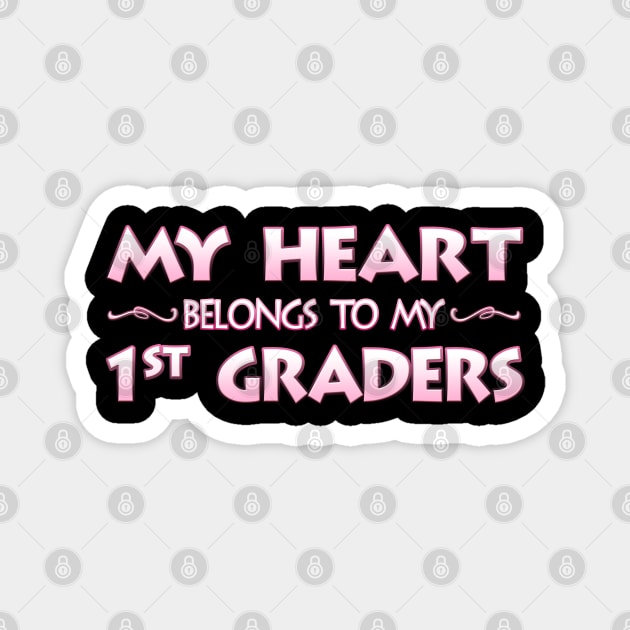 Valentine's Day School Gift For 1st First Grade Teachers Magnet by MagikTees