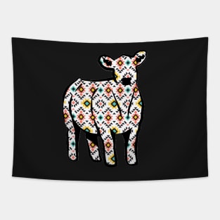 Aztec Cow Silhouette  - NOT FOR RESALE WITHOUT PERMISSION Tapestry