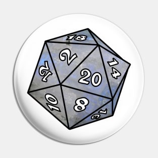 Moonstone D20 Dice Pin