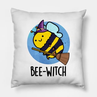 Bee-witch Cute Bee Pun Pillow