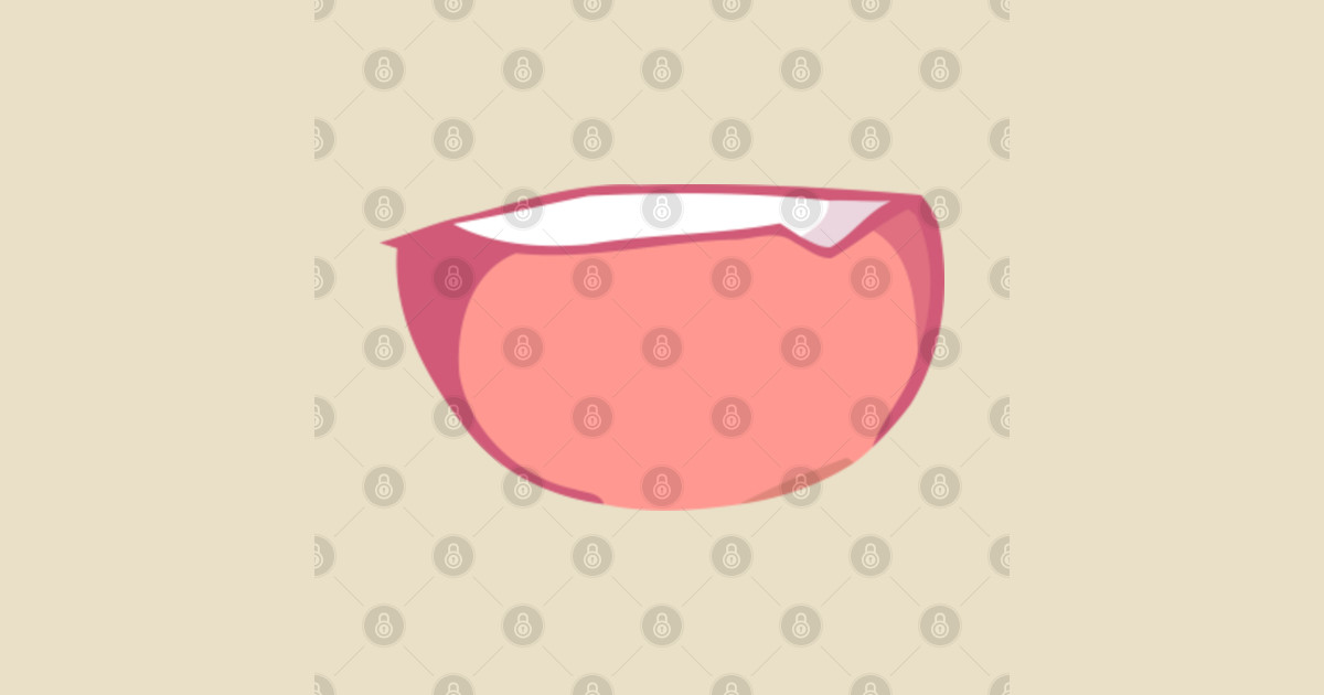 Cute Anime Mouth Smile TShirt TeePublic