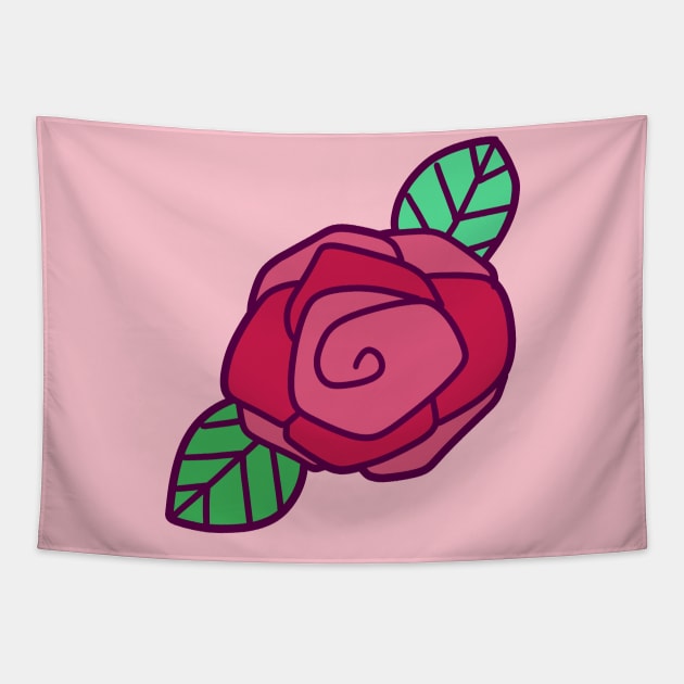 Cute Pink Rose Tapestry by saradaboru