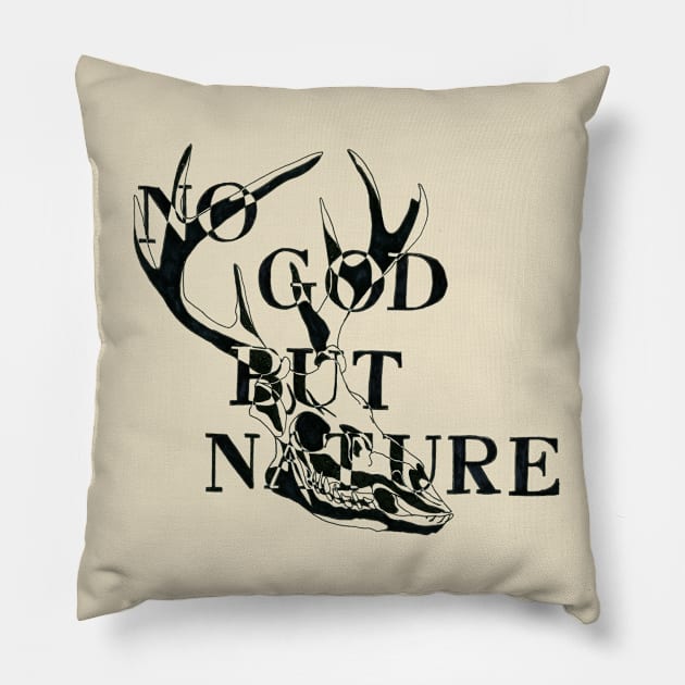 No God But Nature Pillow by NorthOfLongIsland