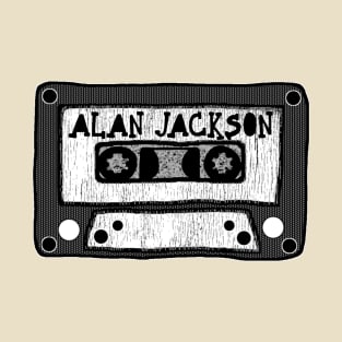 alan jackson cassette black and white T-Shirt