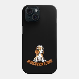 audiobook lover, beagle dog, funny gifts for dog lovers Phone Case