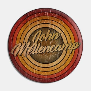 circle vintage retro faded John Mellencamp Pin