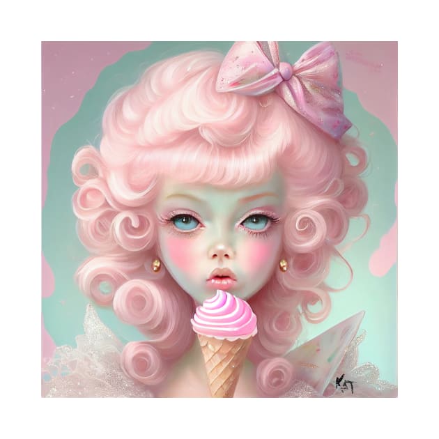 Marie Antoinette and the Pink Ice Cream by KimTurner