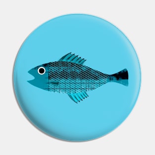 Blue Fish Pin