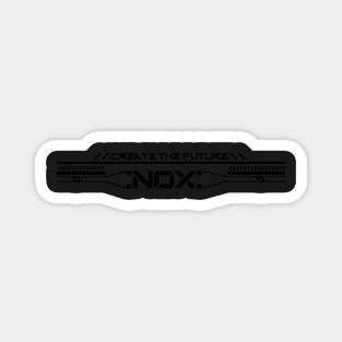 N0X Techno Create The Future Design Horizontal Black Magnet