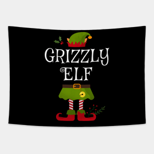 Grizzly Elf Shirt , Family Matching Group Christmas Shirt, Matching T Shirt for Family, Family Reunion Shirts Tapestry