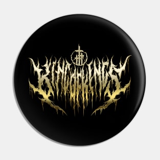 King of Kings death metal design (gold) Pin