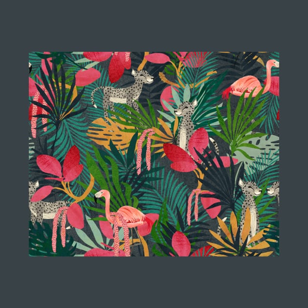 Tropical Jungle (green) by katherinequinnillustration