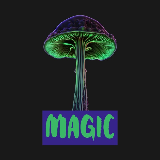 Magic Mushrooms, hallucinogenic mushrooms, microdose mushrooms, psilocybin mushroom by One Eyed Cat Design