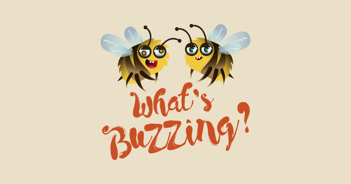 What's buzzing? Bees Sticker TeePublic