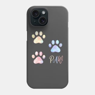 Watercolor Paw Prints Phone Case