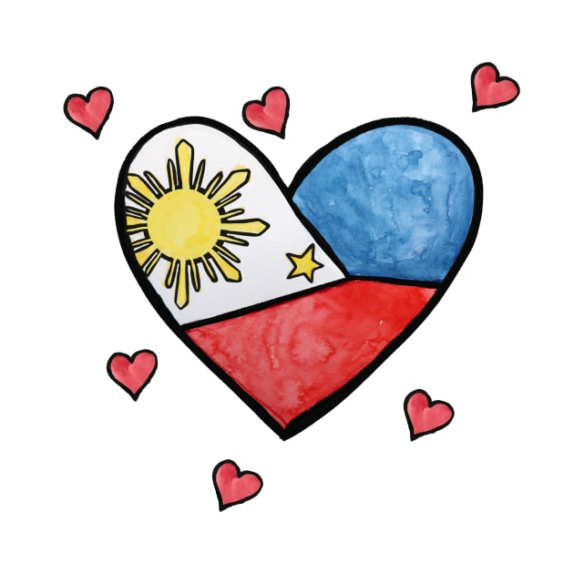 Filipino Love Heart Flag by bubbsnugg