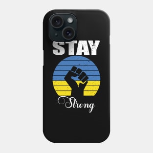 Ukraine Strong Retro Vintage Flag Phone Case