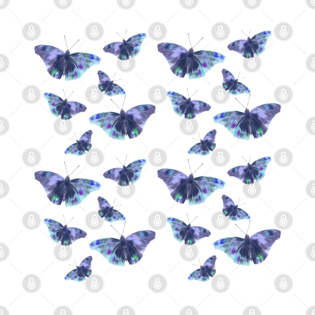 Butterfly pattern in blue and purple by NadJac