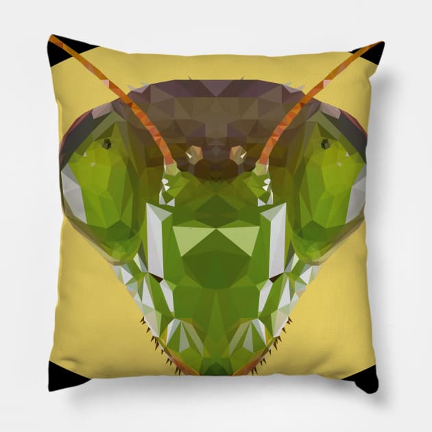 Mantis praying mantis Polygon children gift Pillow by MaveriKDALLAS