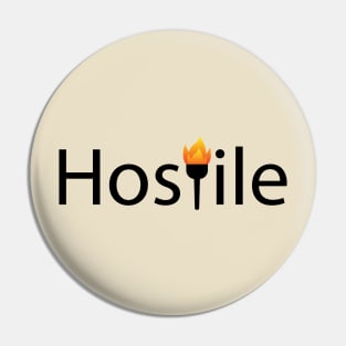 Hostile typography design Pin