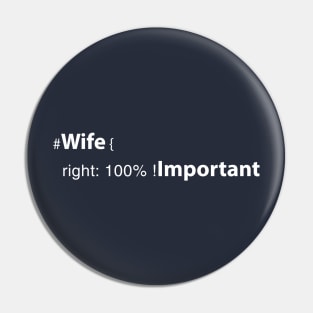 wife right: 100% ! important Pin