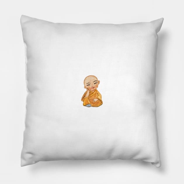 Buddhist Monk Pillow by Suriartaddict