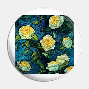 Van Gogh Roses Pattern 14 Pin