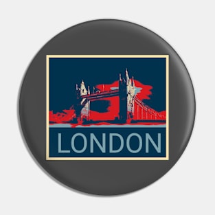 London - Shepard Fairey style design Pin