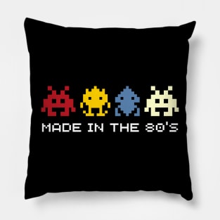 Made in the eighties, Space invader retro eighties gamer Pillow