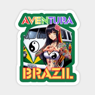 Kawaii, Anime Girl, Aventura de Brazil | Catsie Cat Magnet