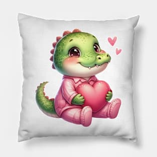 Valentine Love Crocodile Pillow