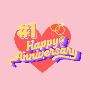 #1 Happy Anniversary T-Shirt