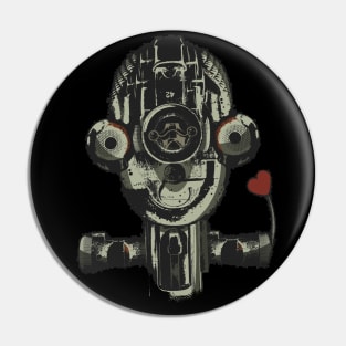 Peace And Love Robot Head Pin