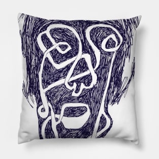 Lasting Thought Of The Blue Man Pillow