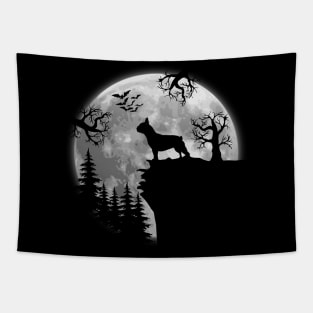 French Bulldog And Halloween Moon Tapestry