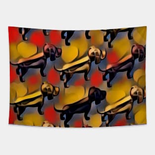 3D Funny Dogs Tapestry