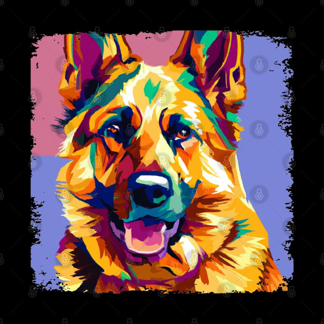 German Shepherd Dog Pop Art - Dog Lover Gifts by PawPopArt