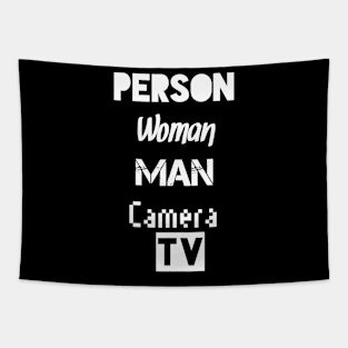 Person Woman Man Camera TV Tapestry