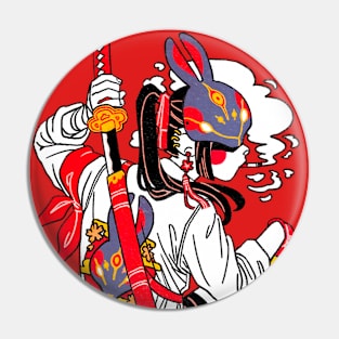 Katana Girl (Version B) Pin