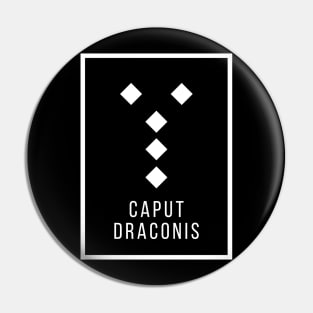 Caput Draconis Geomantic Figure Pin