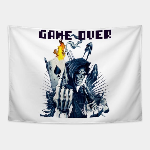 Game over tshirt Tapestry by Mcvipa⭐⭐⭐⭐⭐