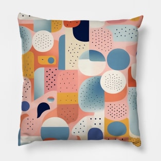 Geometric pattern - pastel colors Pillow