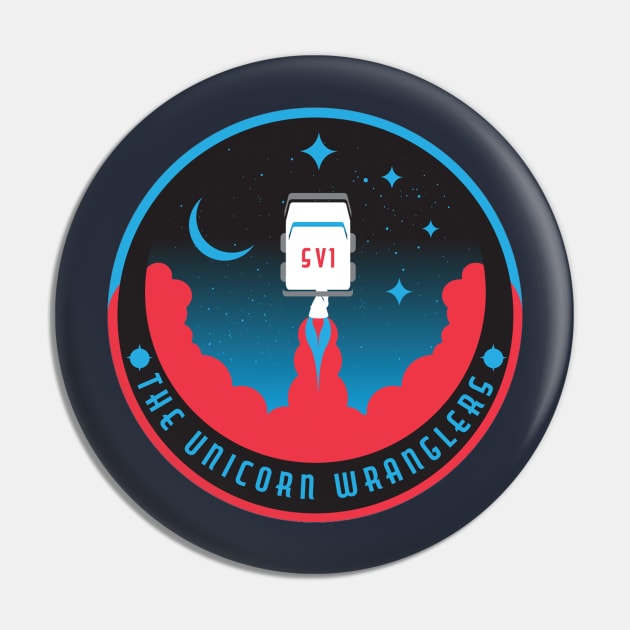 Space Van Mission Patch Pin by The Unicorn Wranglers