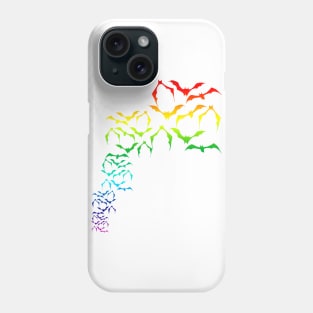 Bats in rainbow colors Phone Case