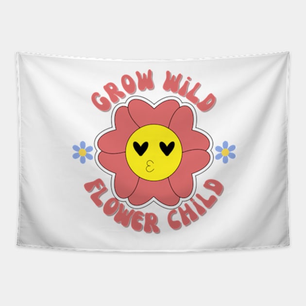 Grow Wild Flower Child Plant Lovers Tapestry by larfly